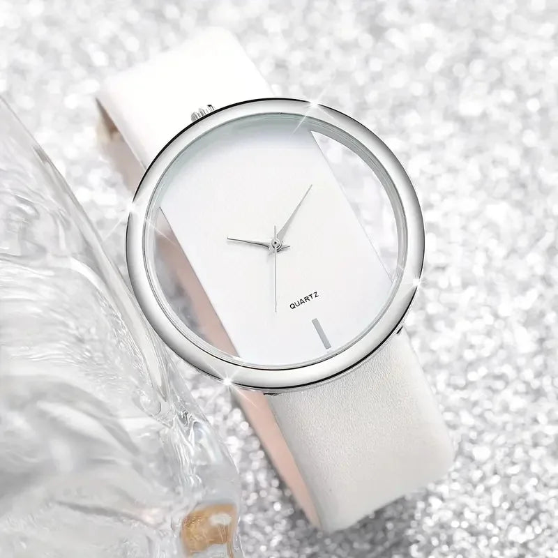 2pcs/set Women's Watch Casual Hollow Out Quartz Watch