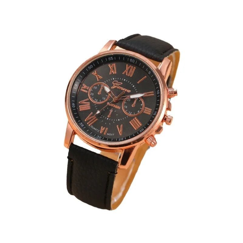 2PCS/Set Women's Quartz Watches Gold Heart Bracelet Set